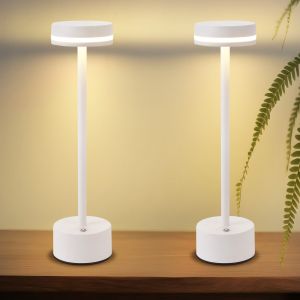 Nettlife lámpara de mesa blanco 8x8(2er-set)
