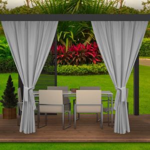 Cortinas para exterior terraza cortinas para balcones 2x155x200cm gris