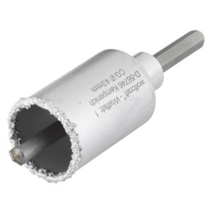 Corona de perforación recubierta de carburo de tungsteno, con adaptador, ø4