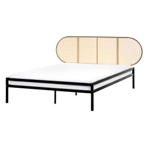 Cama ratán sintético boulin 140 x 200 cm negro