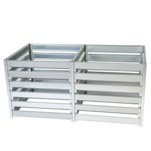 Compostador jardín metálico doble Timbela m800+m800a /1408l