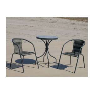 Pack de 4 sillones apilables para terraza y jardín resistente