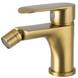 Valaz grifo de bidé monomando redondo oro mate con protección pvd
