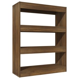 vidaXL estantería madera contrachapada marrón roble 80x30x103 cm