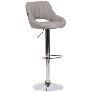 Taburete de bar elegante - tela - gris - 1 ud.