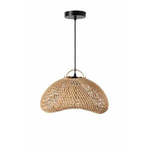 Lámpara colgante boho de ratán natural tejido d40 cm E27