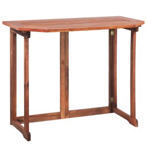 vidaXL mesa para terraza bistró madera maciza de acacia 90x50x75 cm