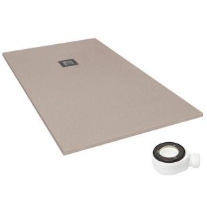 Plato de ducha natural moka - 100x140cm - resina con cargas minerales