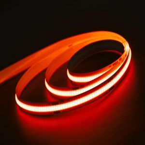Tira LED cob 24v 12w/m, 1600 LEDs, luz cálida 3000k, 6750 lm, 8mm