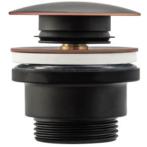 Rea tapón de bañera klik-klak black old, 6,4x6,4x13 cm