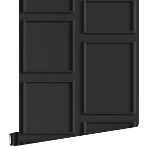 Estahome papel pintado paneles de pared negro 50 x 900 cm