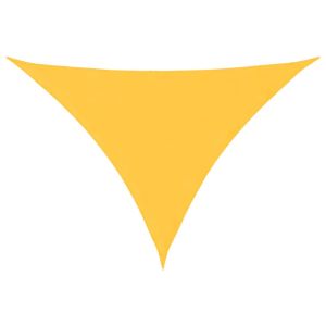 Toldo de vela triangular de tela oxford amarillo 3x3x4,24 m