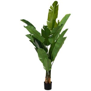 Sterlitzia artificial decorativa con 16 hojas verde 75x75x180