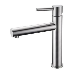 Grifo con caño corto para lavabo, acero s.316, máxima calidad anticorrosión