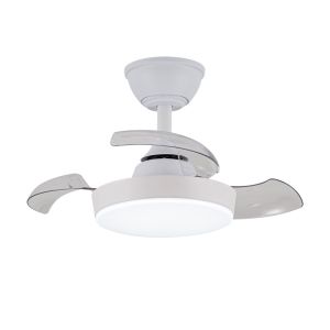 Cristalrecord ventilador de techo LED con aspas retráctiles hornet, 32w
