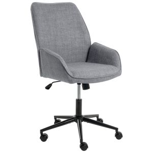 Silla de oficina castile lino sintético gris oscuro