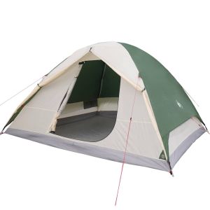 vidaXL tienda de campaña iglú para 6 personas impermeable verde