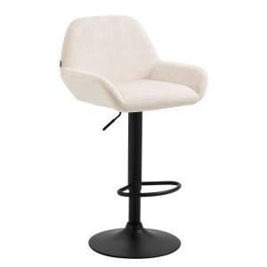 Taburete de bar moderno - terciopelo - crema