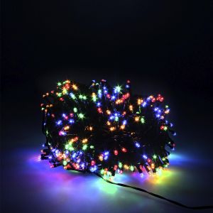 Guirnalda luces navidad 500 LEDs multicolor. Luz navidad interiores y exter