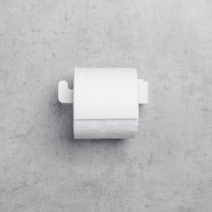 Daske portarrollos papel higiénico acero blanco izquierdo baño zen