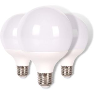 Pack 3 x bombillas LED globo, g95 E27, 15w 1700 lm, luz neutra 4200k