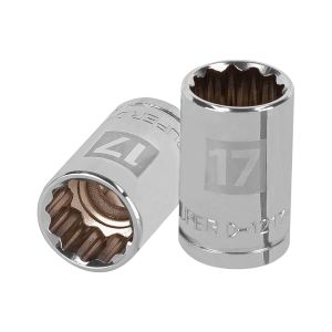Llave vaso bihexagonal, cuadro 1/2" - 17 mm