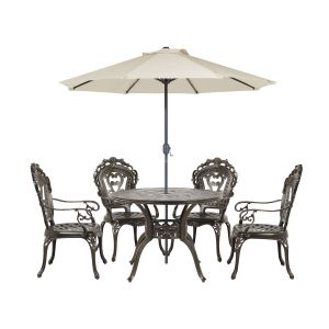 Conjunto de comedor marrón oscuro sapri
