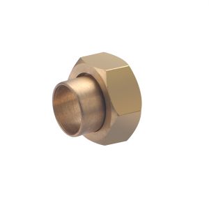 Conector de latón para soldar ø18 - hembra con tuerca giratoria 3/4