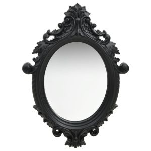 Espejo de pared estilo castillo negro 56x76 cm es4961