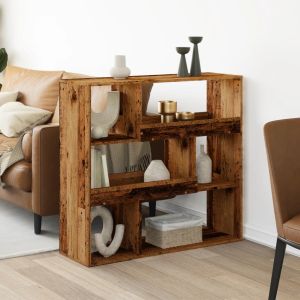 Librerías madera envejecida 100x33x94,5 cm