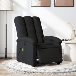 Sillón reclinable de masaje eléctrico tela negro qweo7264