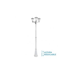 Auriga street light 3xe27 aluminium / crystal white