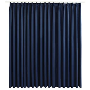 vidaXL cortina opaca con ganchos azul 290x245 cm