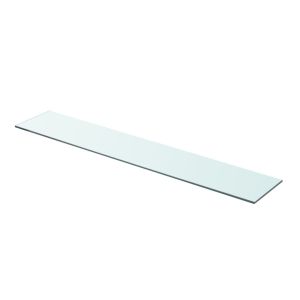 Panel de estante vidrio claro 90x15 cm