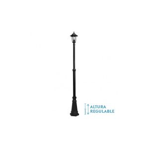 Auriga street light 1xe27 aluminium / crystal black