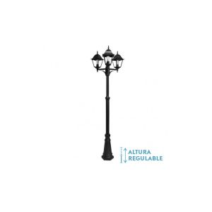 Spica street light 3xe27 aluminium / crystal black