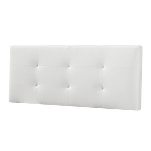 Cabecero tapizado carla 160x60 cm blanco, 8 cm de grosor