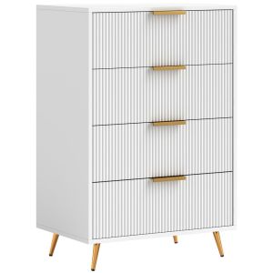 Cómoda 60x40x90 cm color blanco Homcom, hogar - muebles de dormitorio