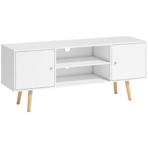 Mueble de tv 120x34x50 cm color blanco Homcom, hogar - muebles de salón