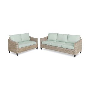 Conjunto de exterior, sofa 3+2 sanstar en ratan pe. Muebles de jardin y
