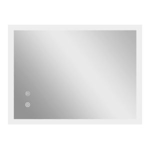 Espejo de baño vidrio, metal color plata 70x50x3 cm kleankin