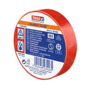 Cinta aislante homologada roja 19 mm x 20