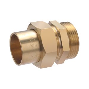 Conector de latón esférico para soldar ø32 - macho roscado 1 1/4