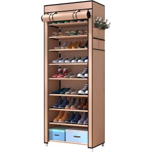 Armario zapatero tela para zapatos nyana home 160x88x30cm 27 pares marron