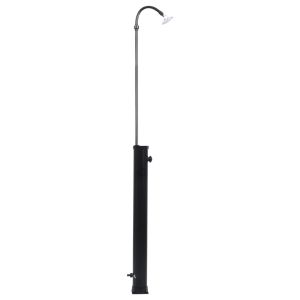 vidaXL ducha solar de jardín negro 215 cm 8 l