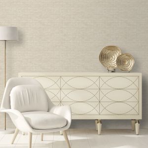 Papel pintado tnt textura cosido ondulante beige