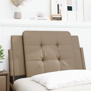 Cabecero de cama acolchado cuero sintético capuchino 80 cm eso3914