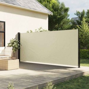 Pantalla de jardín, toldo lateral retráctil crema 160x600 cm ety5821406