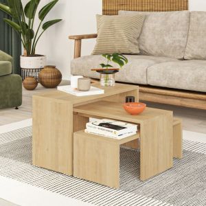 Mesa auxiliar set x3 multiusos safir 39x65x30 cm