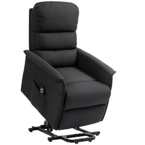 Sillón levanta persona 66x90x96 cm lino sintético, acero Homcom